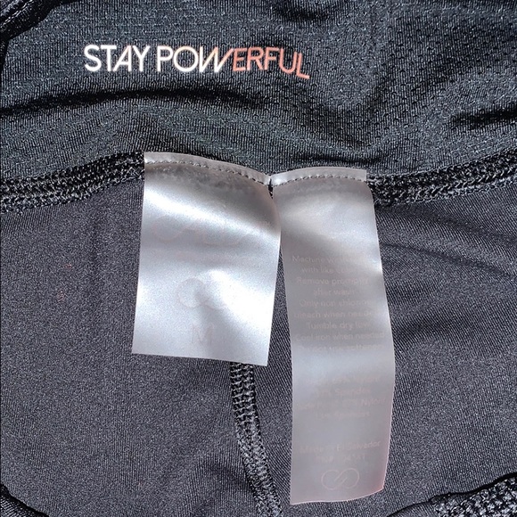 Black leggings with pockets and ribbed leg seam - Picture 4 of 4